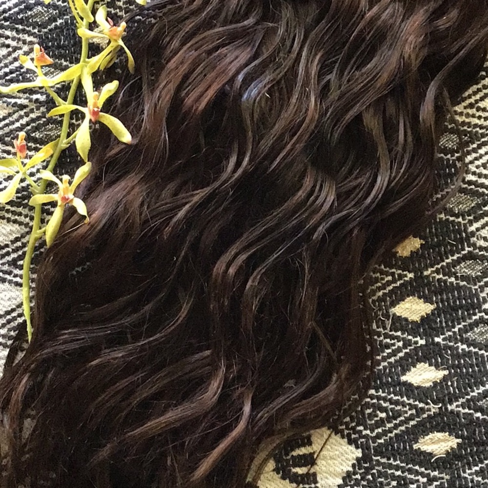 Bellami Bambina 20” Gorgeous Deep Chocolate Brown Remy Extensions!